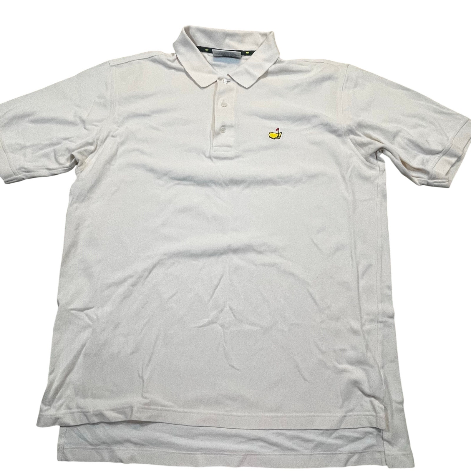 Masters Tournament Augusta National Polo Shirt Xl Cream Embroidered Golf Logo